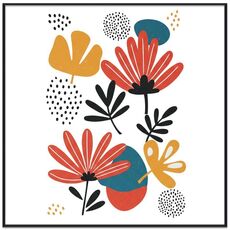 Dipinto decorativo con stampa su cornice PS su richiesta, dimensioni: 40x40 cm (fiori)