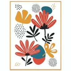 Dipinto decorativo con cornice in lega di alluminio, stampa su richiesta, dimensioni: 15x20 cm (fiori)