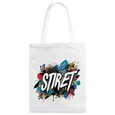 Borsa a mano in tela stampata con alfabeto, stampa su richiesta, dimensioni: 40x35 cm (bianco)