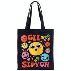 Stampa su tela con faccia buffa su richiesta, dimensioni: 30x25 cm (nero)