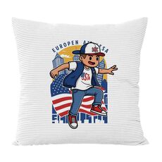 Federa per cuscino da divano stampata per bambini, senza stampa centrale, su richiesta, dimensioni: 40x40 cm (velluto granulare Twill)