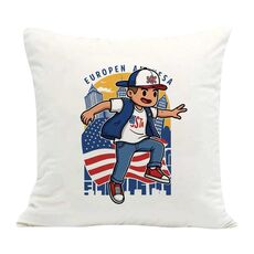 Federa per cuscino da divano stampata per bambini, senza stampa centrale, su richiesta, dimensioni: 45x45 cm (velluto olandese)