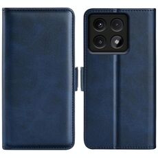 Per Xiaomi 14T Pro Custodia per telefono in pelle con fibbia magnetica orizzontale a doppio lato (blu scuro)