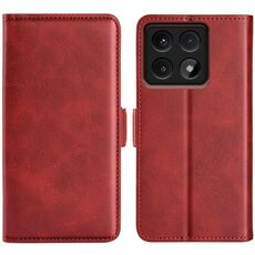 Per Xiaomi 14T Pro Custodia per telefono in pelle con fibbia magnetica orizzontale a doppio lato (rosso)