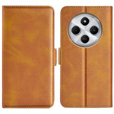 Per Xiaomi Redmi 14C 4G Custodia in pelle con fibbia magnetica orizzontale a doppio lato (giallo)