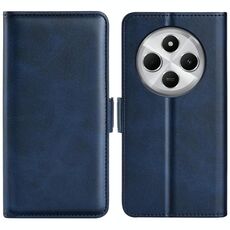 Per Xiaomi Redmi 14C 4G Custodia in pelle con fibbia magnetica orizzontale a doppio lato (blu scuro)