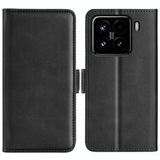 Per Xiaomi 15 Custodia per telefono in pelle con fibbia magnetica orizzontale a doppio lato (nero)