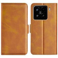 Per Xiaomi 15 Custodia per telefono in pelle con fibbia magnetica orizzontale a doppio lato (giallo)