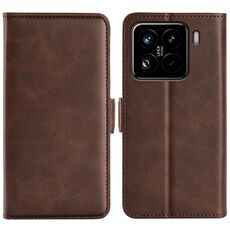 Per Xiaomi 15 Pro Custodia per telefono in pelle con fibbia magnetica orizzontale a doppio lato (marrone)