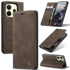 Per Redmi Note 14 4G 163,25 mm CaseMe 013 Custodia in pelle con flip orizzontale multifunzionale (caffè)