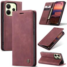 Per Redmi Note 14 4G 163,25 mm CaseMe 013 Custodia in pelle con flip orizzontale multifunzionale (rosso)