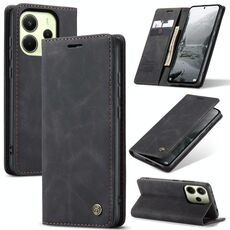 Per Redmi Note 14 4G 163,25 mm CaseMe 013 Custodia in pelle con flip orizzontale multifunzionale (nero)