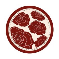 Tovaglietta americana vintage rotonda 30x30cm, assorbente, termica, isolante, sottobicchiere, piatti, tovaglietta occidentale, stile: rosa rossa