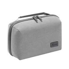 Borsa portaoggetti per cavi digitali RPET a doppio strato per viaggi d'affari, organizer per auricolari Bluetooth (grigio)
