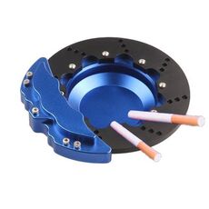 Posacenere per disco freno in alluminio per auto, dimensioni: non rotante (bordo blu nero)