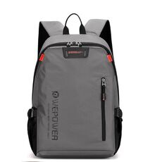 WEPOWER Zaino per computer sportivo da esterno e per il tempo libero, grande capacità, per studenti (grigio)