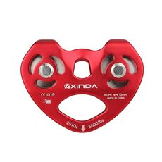 XINDA XD-Q9676 Corda di scorrimento per attraversamento esterno Trasporto Doppio asse Doppia puleggia (rosso)