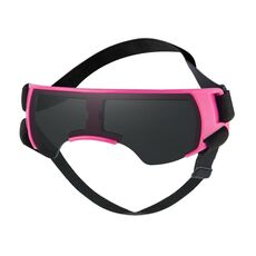 Occhiali da sole per cani da compagnia, morbidi e regolabili, con protezione solare, per cani di piccola e media taglia (rosa)