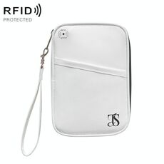 TRAVEL SEASON RFID Anti-furto Passaporto Clip ID Borsa Custodia Protettiva Impermeabile Borsa Organizzatore da Viaggio, Colore: Bianco Piccolo