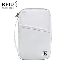 TRAVEL SEASON RFID Anti-furto Passaporto Clip ID Borsa Custodia Protettiva Impermeabile Borsa Organizzatore da Viaggio, Colore: Grande Bianco