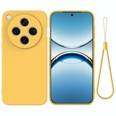 Per OPPO Find X8 Pro Custodia antiurto in silicone liquido Pure Color (giallo)