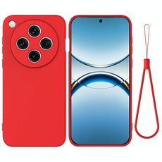 Per OPPO Find X8 Pro Custodia antiurto in silicone liquido Pure Color (rosso)