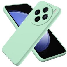 Per vivo X200 Custodia per telefono antiurto in silicone liquido a tinta unita con copertura totale (verde)
