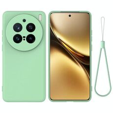 Per vivo X200 Pro Custodia per telefono antiurto in silicone liquido a tinta unita con copertura totale (verde)