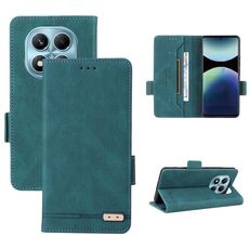 Per Redmi Note 14 Pro 4G Custodia in pelle con chiusura magnetica (verde)