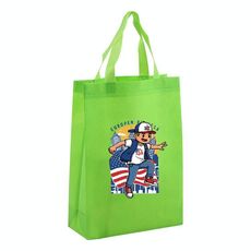 Borsa in tessuto non tessuto stampato per bambini, stampa su richiesta, dimensioni: 38x30x10 cm (verde frutta)