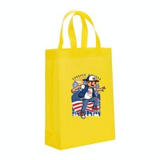 Borsa in tessuto non tessuto stampato per bambini, stampa su richiesta, dimensioni: 38x30x10 cm (giallo)