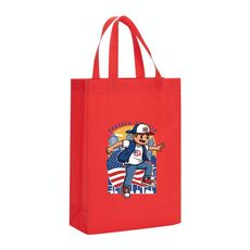 Borsa in tessuto non tessuto stampato per bambini, stampa su richiesta, dimensioni: 41x35x12 cm (rosso)