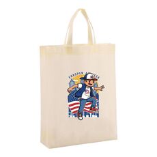 Borsa in tessuto non tessuto stampato per bambini, stampa su richiesta, dimensioni: 41x35x12 cm (beige)