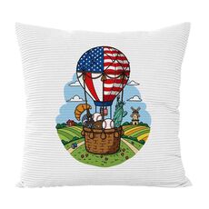 Federa per cuscino da divano con stampa a palloncino, senza stampa centrale su richiesta, dimensioni: 45x45 cm (velluto granulare Twill)