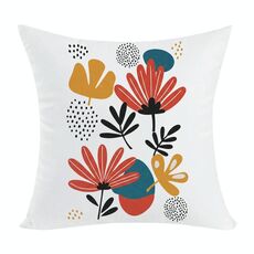 Federa per cuscino per divano con stampa a fiori, senza stampa centrale, su richiesta, dimensioni: 50x50 cm (peluche corto)