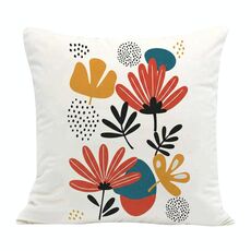 Federa per cuscino per divano con stampa a fiori, senza stampa centrale, su richiesta, dimensioni: 50x50 cm (velluto olandese)