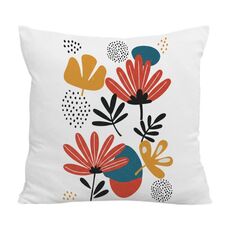 Federa per cuscino per divano con stampa a fiori, senza stampa centrale, su richiesta, dimensioni: 60x60 cm (velluto di cristallo)