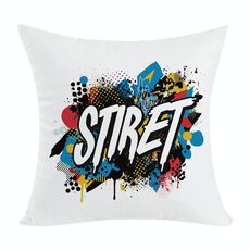 Cuscino per divano con stampa alfabeto con stampa centrale su richiesta, dimensioni: 40x40 cm (elasticità bidirezionale)