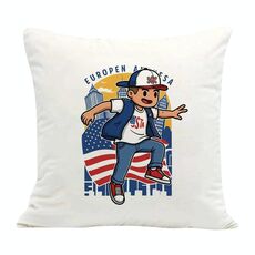 Cuscino per divano stampato per bambini con stampa centrale su richiesta, dimensioni: 45x45 cm (velluto olandese)