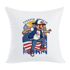 Cuscino per divano stampato per bambini con stampa centrale su richiesta, dimensioni: 50x50 cm (elasticità bidirezionale)