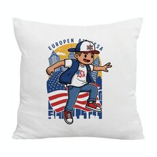 Cuscino per divano stampato per bambini con stampa centrale su richiesta, dimensioni: 60x60 cm (velluto di cristallo)