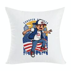 Cuscino per divano stampato per bambini con stampa centrale su richiesta, dimensioni: 60x60 cm (elasticità bidirezionale)