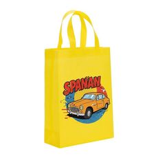 Borsa in tessuto non tessuto stampato per auto, stampa su richiesta, dimensioni: 35x25x10 cm (giallo)