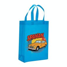 Borsa in tessuto non tessuto stampato per auto, stampa su richiesta, dimensioni: 38x30x10 cm (azzurro cielo)