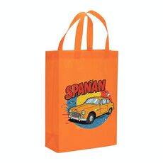 Borsa in tessuto non tessuto stampato per auto, stampa su richiesta, dimensioni: 41x35x12 cm (arancione)
