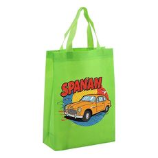 Borsa in tessuto non tessuto stampato per auto, stampa su richiesta, dimensioni: 41x35x12 cm (verde frutta)