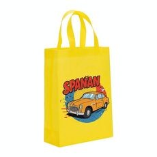 Borsa in tessuto non tessuto stampato per auto, stampa su richiesta, dimensioni: 41x35x12 cm (giallo)