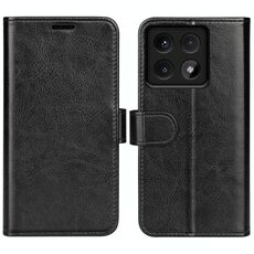 Per Xiaomi 14T Pro R64 Texture Custodia in pelle orizzontale a flip per telefono (nero)