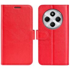 Per Xiaomi Redmi 14C 4G R64 Texture Custodia in pelle con flip orizzontale (rosso)
