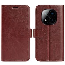 Per Xiaomi Redmi Note 14 Pro+ R64 Texture Custodia in pelle con flip orizzontale (marrone)